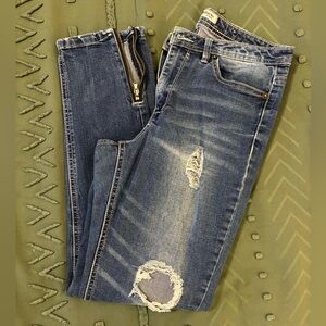 Rue21 Blue Distressed Skinny Jeans